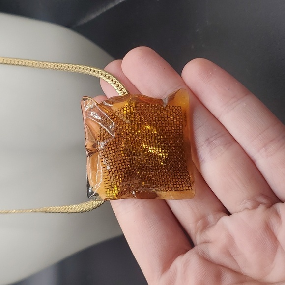 Avante garde Repurposed earring abstract 1980s necklace art deco N2830 - Picture 2 of 3